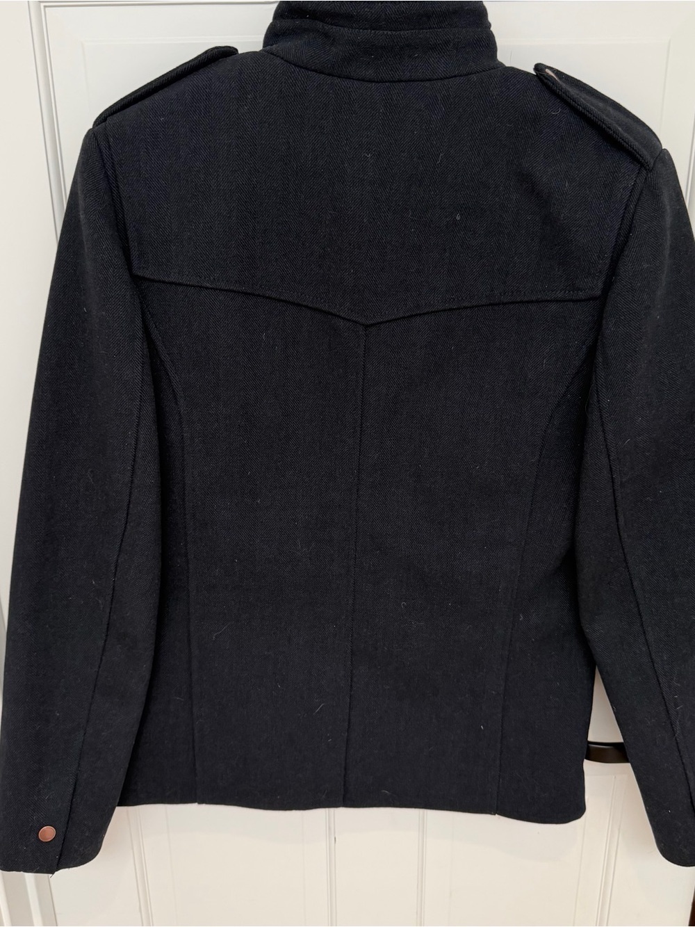 H&M Men's Military Style Black Field Jacket - Size 36R - Picture 4 of 11